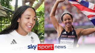 Team GBs Katarina JohnsonThompson reflects on first Olympic medal in the heptathlon [upl. by Sirrah]