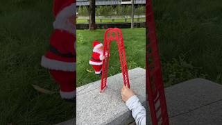 Climbing Ladder Santa Claus Fun Electric DualTrack Santa Claus with Music for Christmas Decor [upl. by Tewell917]