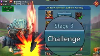 Lords Mobile Barbaric Journey Limited Challenge Compilation Stage 3 BEST COMBO [upl. by Hgielhsa]