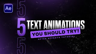 5 Creative Text Animation in After Effects for Freshers [upl. by Griffie]