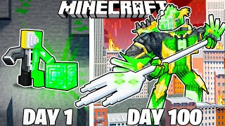 I Survived 100 Days as EMERALD PENCILMAN in Minecraft [upl. by Henderson998]