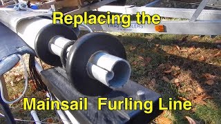 Ep 25 Replacing the Mainsail Furling Line [upl. by Arracat]