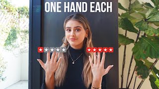 I WENT TO THE WORST AND BEST RATED NAIL SALONS IN MY CITY one hand each [upl. by Herbst]