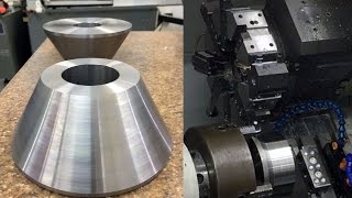 Turning Steel Cones on CNC Lathe Widget86 [upl. by Quarta]