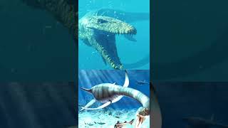 Mosasaurus VS MegalodonPlesiosaurusLivyathandinosaur megalodon shark jurassicworld [upl. by Goar]