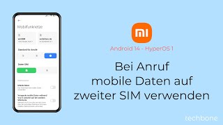 Für Anrufe mobile Daten auf zweiter SIM deaktivieren  Xiaomi Android 14  HyperOS 1 [upl. by Ennayt]