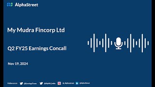 My Mudra Fincorp Ltd Q2 FY202425 Earnings Conference Call [upl. by Liesa984]