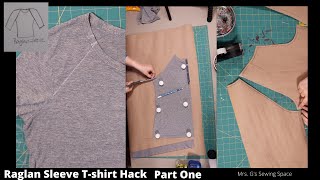 TSHIRT HACK  Raglan Sleeve Shirt  TUTORIAL [upl. by Siletotsira146]