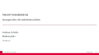 Induktionsbeweise für Aussagen über natürliche Zahlen  Idee und Beispiel [upl. by Rafe]