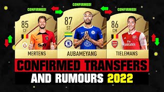 FIFA 22  NEW CONFIRMED TRANSFERS amp RUMOURS 🤪🔥 ft Aubameyang Mertens Tielemans etc [upl. by Nave]