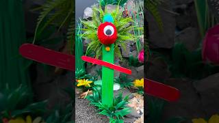 DIY OneEyed Monster Craft  Colorful Popsicle Monster for Kids 👁️👹 diy craft craftyfun kids [upl. by Redyr]