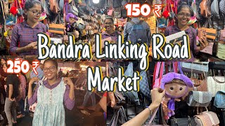 Street Shopping in Bandra Linking Road Market  Mumbai Famous Market  Formal  Western Traditional [upl. by Naida]