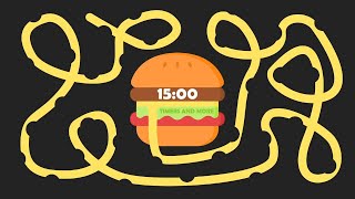 15 Minute Burger 🍔 Bomb Timer  GIANT BURGER EXPLOSION [upl. by Sterne]