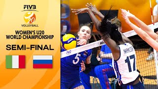 ITA vs RUS  Full SemiFinal 1  Womens U20 Volleyball World Champs 2021 [upl. by Eoin406]