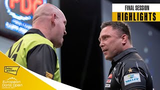 A NIGHT OF COMEBACKS Final Session Highlights  2023 Interwetten European Darts Open [upl. by Aohsoj]