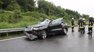 Unfall auf der A 60 bei Badem [upl. by Disraeli]