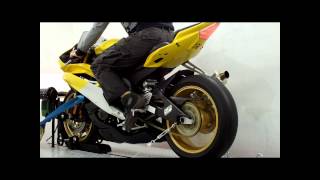 HD SP Quickshifter on Dyno Yamaha YZFR6 Complete System Racing [upl. by Ahseinat]