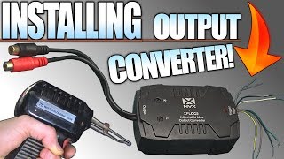 How To INSTALL a Line Output Converter w Stock Radio amp Speakers 4 Aftermarket SUB AMP Installation [upl. by Merceer]