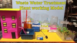 waste water treatment plant working model  water treatment plant process model  science project [upl. by Arhat143]