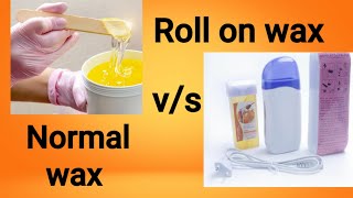 Roll on VS Normal wax Rica va normal wax liposolubal wax cream wax [upl. by Haeel]