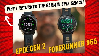 I returned the Garmin Epix Sapphire Why I kept the Forerunner 965 GarminForerunner965 EpixGen2 [upl. by Schober]