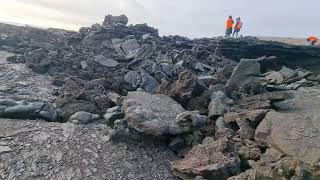 Inside the lava channel in Geldingadalur valley Iceland 4K [upl. by Anairad10]