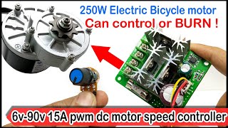 6v90v 15a pwm dc motor speed controller Review amp Testing with deferent motors [upl. by Annaear]