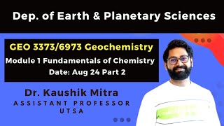 Geochemistry Fall 2023 Class 1 Aug 24 Part 2 [upl. by Frankel]