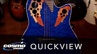 Ovation Celebrity Elite Plus AcousticElectric Guitar  Caribbean Blue Quickview Cosmo Music [upl. by Llien212]