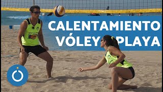 CALENTAMIENTO Básico de VÓLEY PLAYA 🏐🏖️ Ejercicios Previos para Jugar a Vóley Playa [upl. by Harriott]