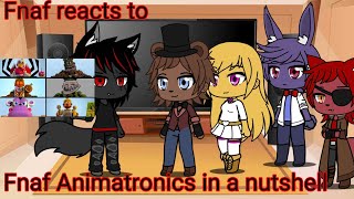 Gacha Video Fnaf reacts Fnaf Animatronics in a nutshell Special Project [upl. by Herstein]