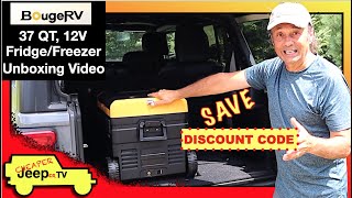 BougeRV 37 Quart 12V Dual Zone FridgeFreezer Unboxing Review [upl. by Yzmar]