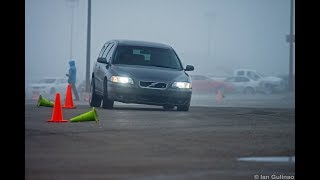 Volvo V70R AWD Sound Acceleration amp drift snow compilation [upl. by Yks]