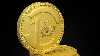 Photoshop Tutorial  How to make a 3d gold coin [upl. by Estelle]