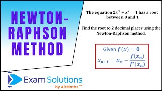 The NewtonRaphson MethodNEW ExamSolutions [upl. by Barnet159]