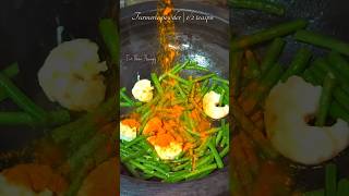 Kerala Style Long Beans Prawns Curry  Achinga Payar chemmeen curry  Lunch Recipe myfirstshorts [upl. by Hewart]