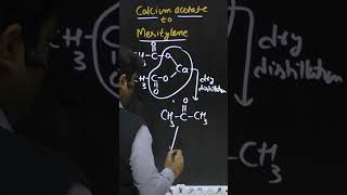 Calcium Acetate to Mesitylene  Calcium Acetate to acetone shorts [upl. by Asillam]