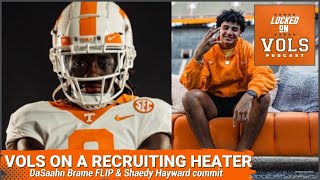 Tennessee Football Recruiting Vols a Top10 Class with DaSaahn Brame Flip Shaedy Hayward Commit [upl. by Mela]