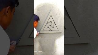 3d Logo Plaster Design 👌👍vairalshort plaster walldesign [upl. by Goodspeed]