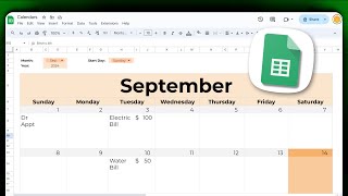 How to make a dynamic calendar in Google Sheets [upl. by Emarej]