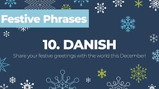 How to say quotMerry Christmasquot in Danish  Festive Phrases Advent Calendar Day 10 [upl. by Ttenaj]