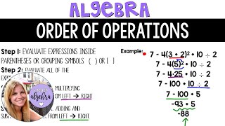 Algebra 1  Order of Operations  PEMDAS or GEMDAS [upl. by Cinderella]