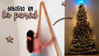 ❌ ¡SIN CLAVOS ÁRBOL de NAVIDAD en la PARED Christmas TREE DECORATIONS Adornos NAVIDEÑOS [upl. by Maillil]