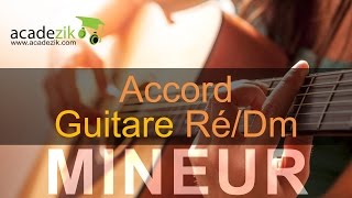 Accord guitare RE mineur  Dm chord vidéo [upl. by Tynan]