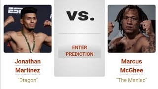 Jonathan Martinez VS Marcus McGhee  UFC 309 Preview amp Picks  Pinoy Silent Picks [upl. by Tnecniv]