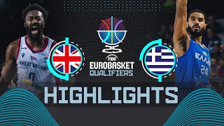 Great Britain 🇬🇧 vs Greece 🇬🇷  Highlights  FIBA EuroBasket 2025 Qualifiers [upl. by Siurtemed674]