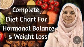 Diet Chart For Hormonal Balance ampWeight Loss [upl. by Ahsaten]