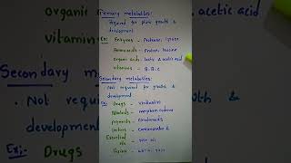 PlantsPrimary and secondary metabolitesNEET CTET KVS NVSHappy learning [upl. by See]