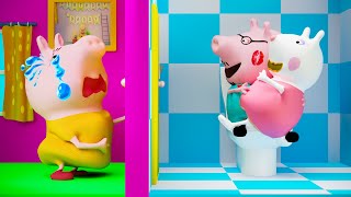 OH NO DADDY PIGS HAVING AN AFFAI DONT DO THIS TO MOMMY PIG Peppa Pig Funny Animation [upl. by Cohlette]