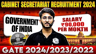 DFO Cabinet Secretariat Recruitment 2024  Govt of India Vacancy Through GATE 2024  2023  2022 [upl. by Haag]